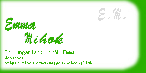 emma mihok business card