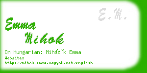 emma mihok business card